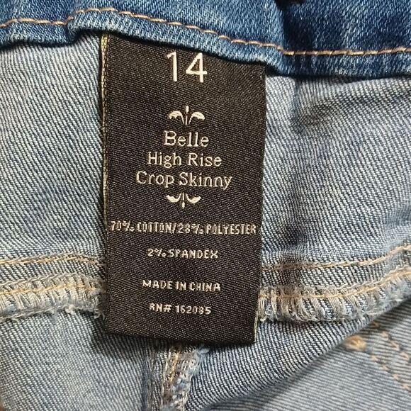 6776.Nanette Lepore High Rise Straight Leg Jeans Size 14, W34" 25"Inseam 12"Rise - Picture 6 of 14